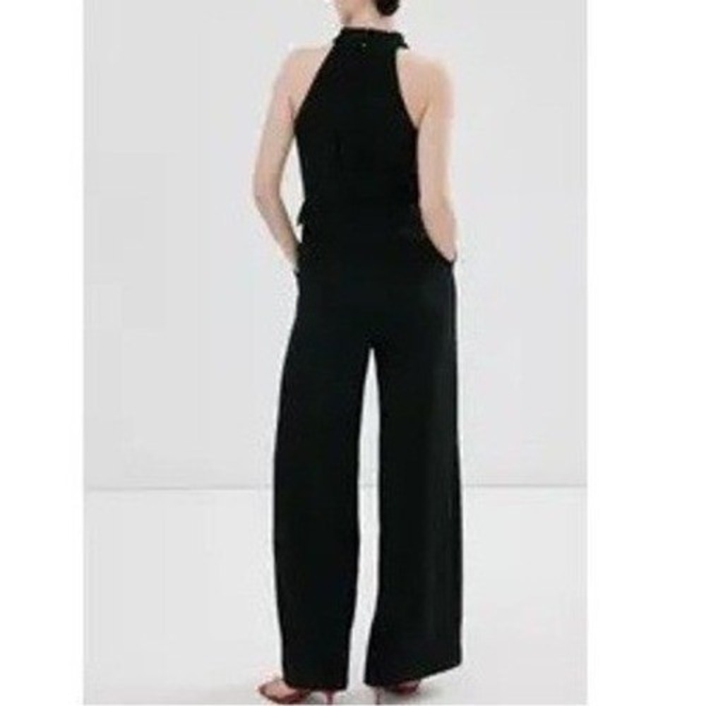 BNWT MANGO Mono Jane Black Cross-Over Jumpsuit, Reg $140 - Picture 3 of 7